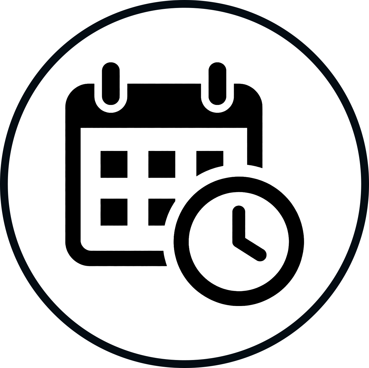 Calendar clock icon